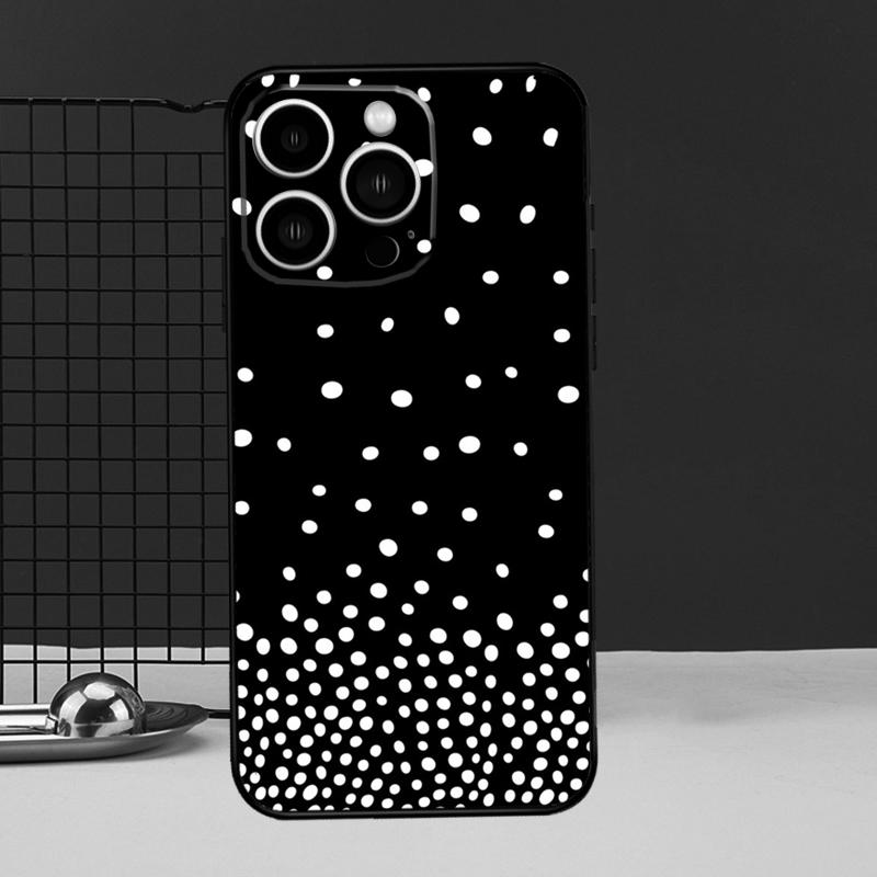 Black And White Polka Dot Protective Cover For iPhone 11 14 12 13 Pro Max Mini X XR XS Max 7 8 Plus SE 2020 Phone Case