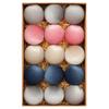 StarryLights Christmas Bauble Set - Velvet Baubles In Pastel Colors