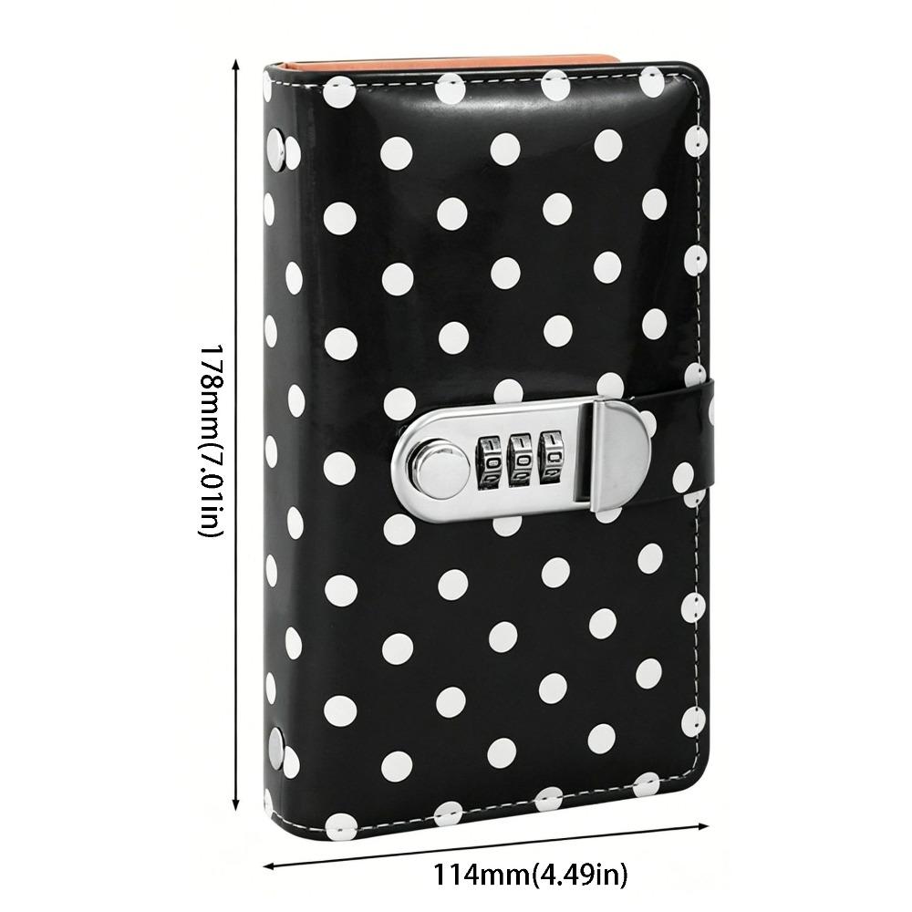 Combination Lock Cash Savings Book PU Leather Cash Envelope Organizer  Household Finance