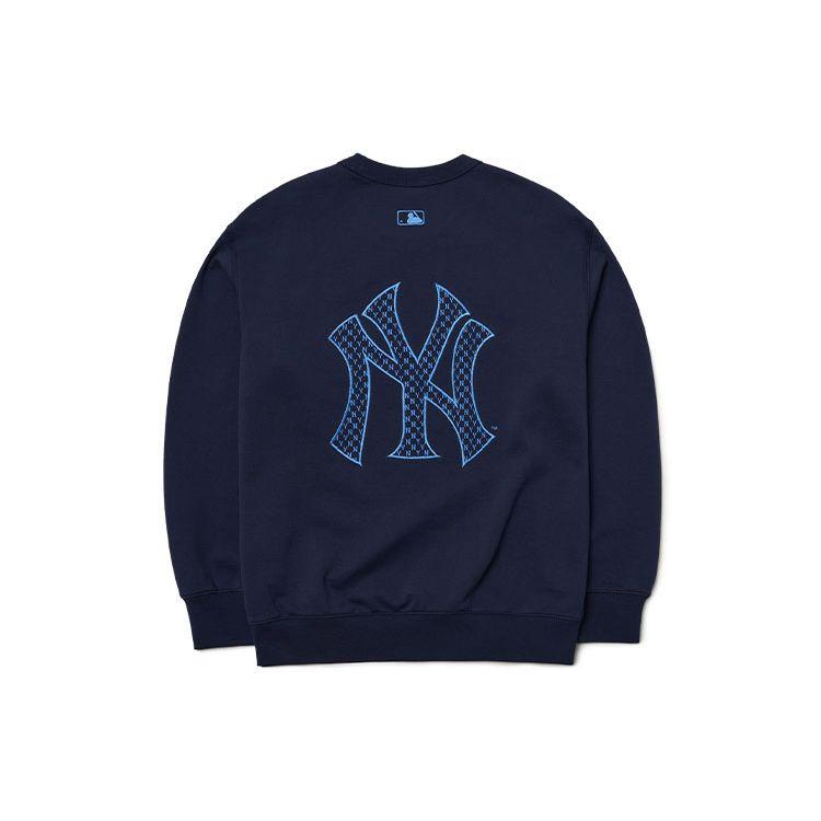 MLB New York Yankees Floral Logo Crewneck Sweatshirt Unisex sweatshirt Navy-Blue 3AMTM0121-50NYS