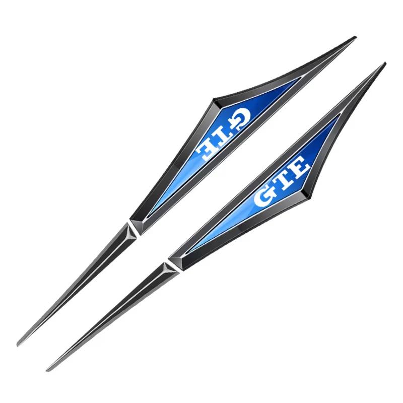 2 Stück 3D Legierung Messer Emblem Auto Karosserie Seiten Tür Leiste Kotflügel Aufkleber Für Volkswagen VW GTE GTI Golf Rline Jetta Polo MK8 Scirocco