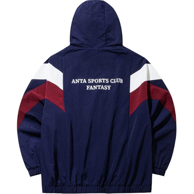 Anta Comfortable Casual Hooded Jacket Men Jackets Pure-Blue 952438601-2