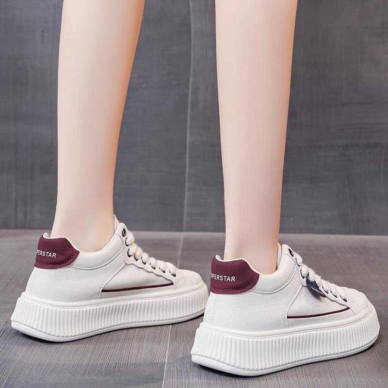 New Niche Shell Head Little White Shoes Thick Sole Versatile Sports Board Shoes High Top