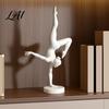 Matte White Ballet Decor 3D Printed Rhythmic Gymnastics Figurine Modern Minimalist Art Sculpture Elegant Decorative Pieces for Home Handstand