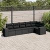 VidaXL Garden Lounge Set with Cushions 6 Pcs, Patio Sofas, Patio Furniture Set, Outdoor Furniture, Black 3254922