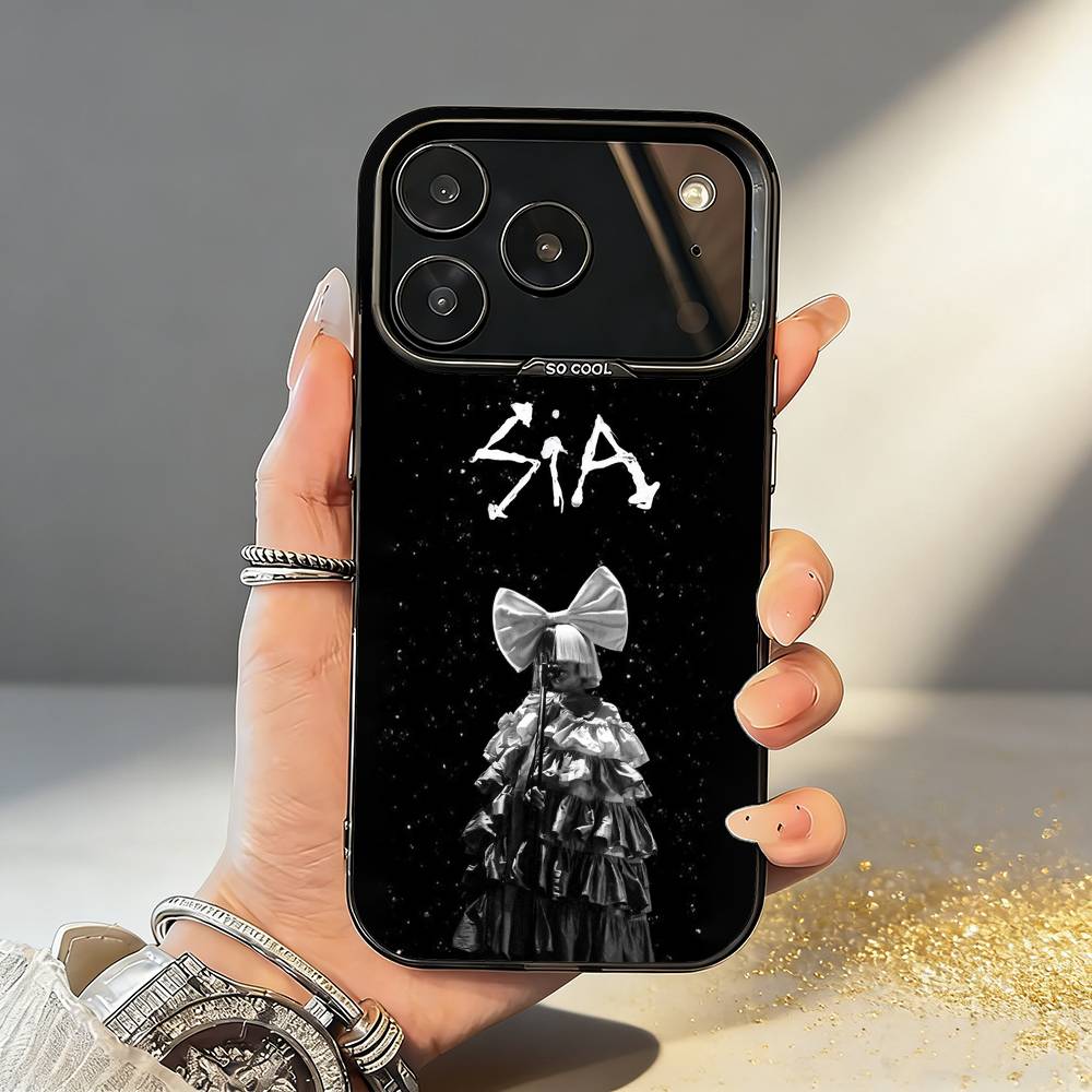 

Чехол для телефона Singer S-Sia-T-Titanium для iPhone17 16 15 14 13 12 Pro Max Серый Черный Матовый Лазерный Металлик Аврора Funda iPhone11PROMAX
