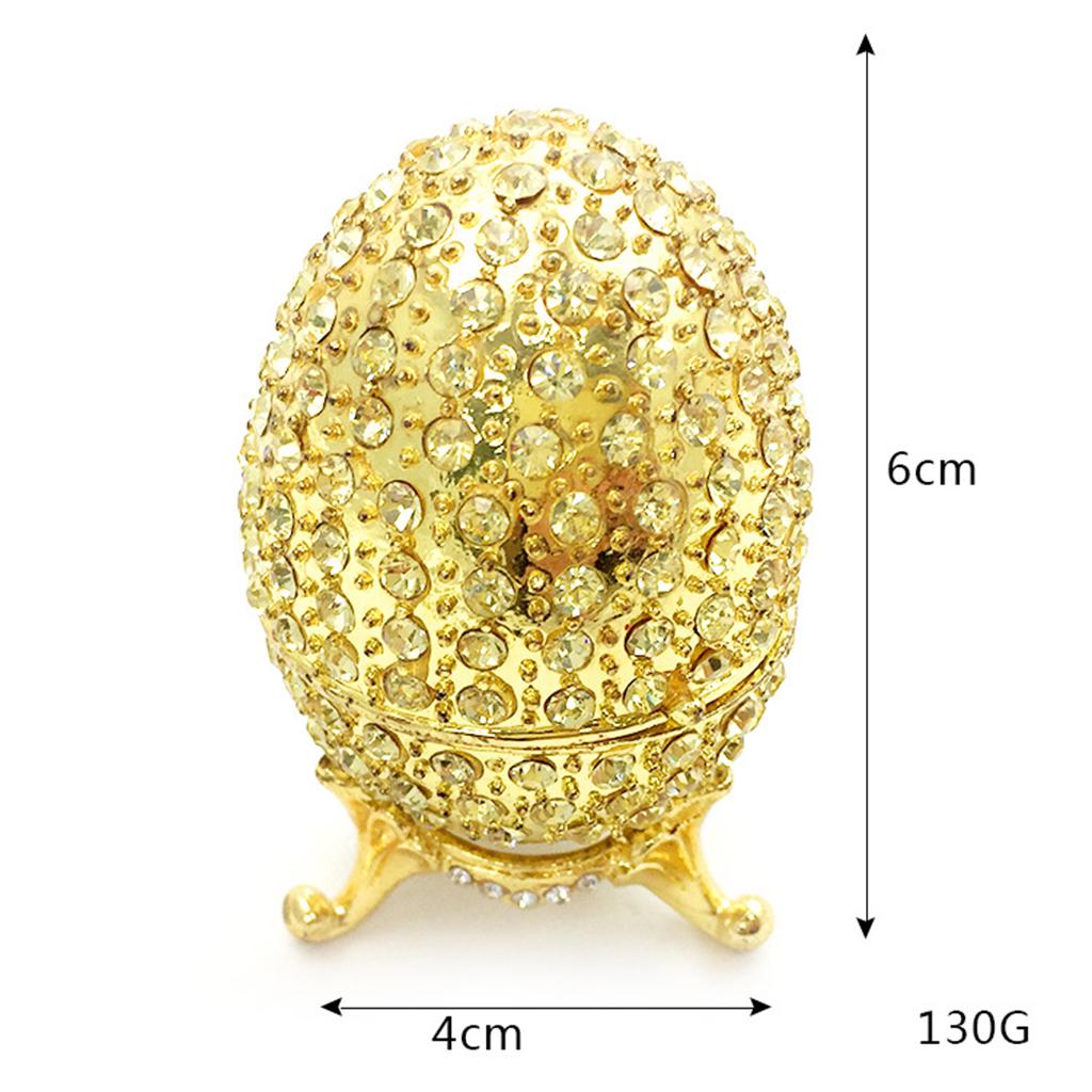 Enamel Egg Jewelry Trinket Box Storage Organizer Wedding Favor Home Decor uygun fiyatlı satın