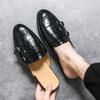 Men's Sandals Clogs Summer Flats Dress Shoes Black Sandals Casual Backless Green White Leather Shoes Large Size