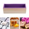 1200ml Silicone Soap Mold with Wooden Box & Cutter - DIY Soap Making Tool Set
