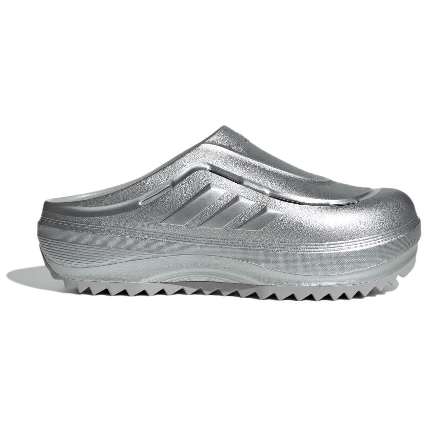 Adidas OZWAVE CLOG Soft And Comfortable Abrasion Resistant Slip Resistant Closed Toe Slippers Unisex Silver JR6757