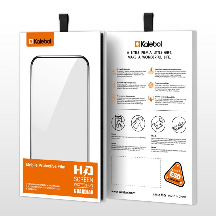 Kalebol High-Aluminum Screen-Printed Full-Coverage Anti-Fingerprint Black-Bordered HD Tempered Glass Film