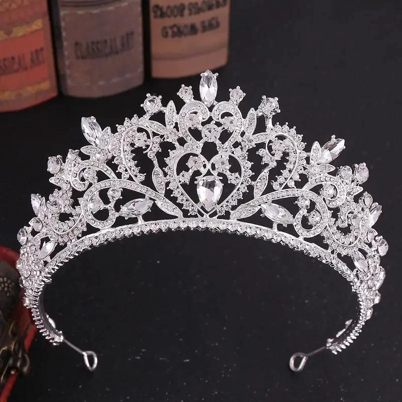 

Wedding Crystal Tiara Baroque Crown Bridal Headband Hair Decoration Bride Royal Crowns Elegant Bridal Tiara For Wedding Decor