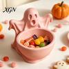 Creative Desk Storage Ornament 3D Printed Ghost Candy Bowl for Halloween Party Decorations, Multi-functional Desktop Cute Supplies Organizer Trinkets