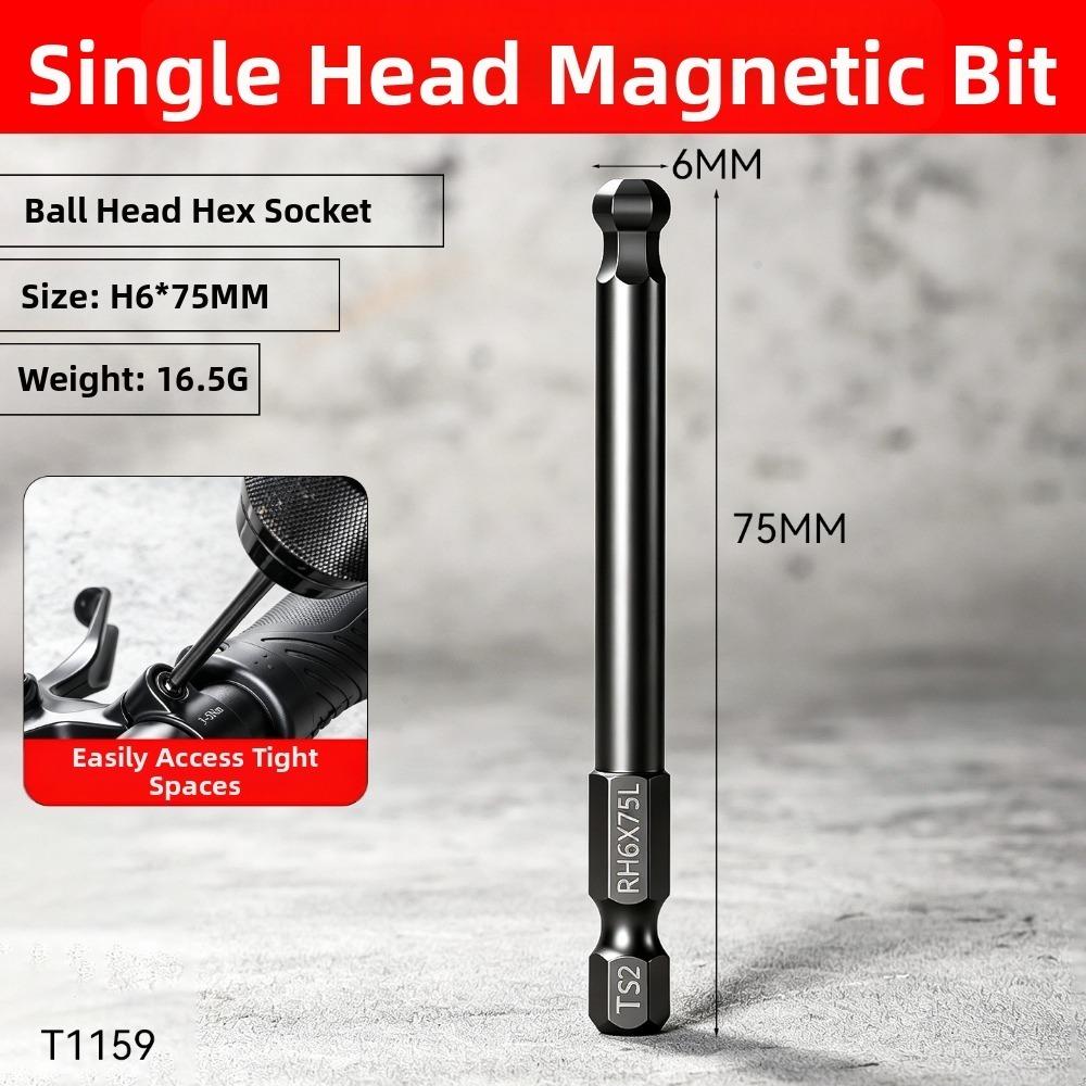 Steel Hex Screwdriver Bit Reduced Shank Magnetic Driver Bit New Power Tool Accessories