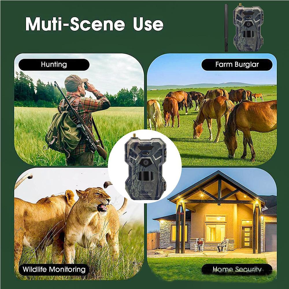 4g 30mp Hd 2k App Control Night Vision Trap Game 120 Degree Hunting Trail Cam Wireless Cellular Wildlife Camera Cam