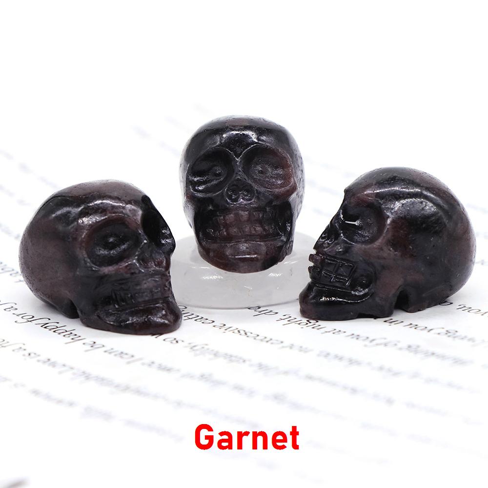 Natural Crystal Skull Ghost Head Statue Rose Quartz Stone Reiki Collectible Diy Gem Carved Spiritual Wicca Home Decor Gift 30Mm