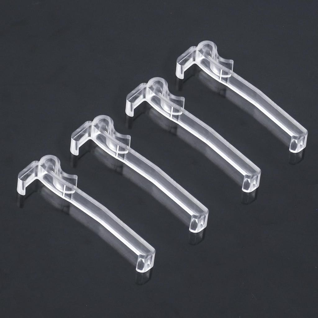 2" Clear Hidden Valance Clips (4-Pack) - Invisible Plastic Brackets for Blinds & Shades - Universal Fit for Wood, Faux Wood, Aluminum