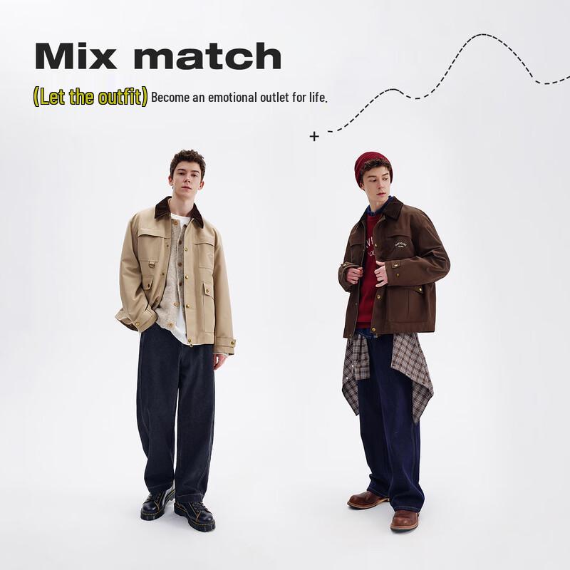 NVG.YOUNG Men's Casual Windproof Barn Jacket