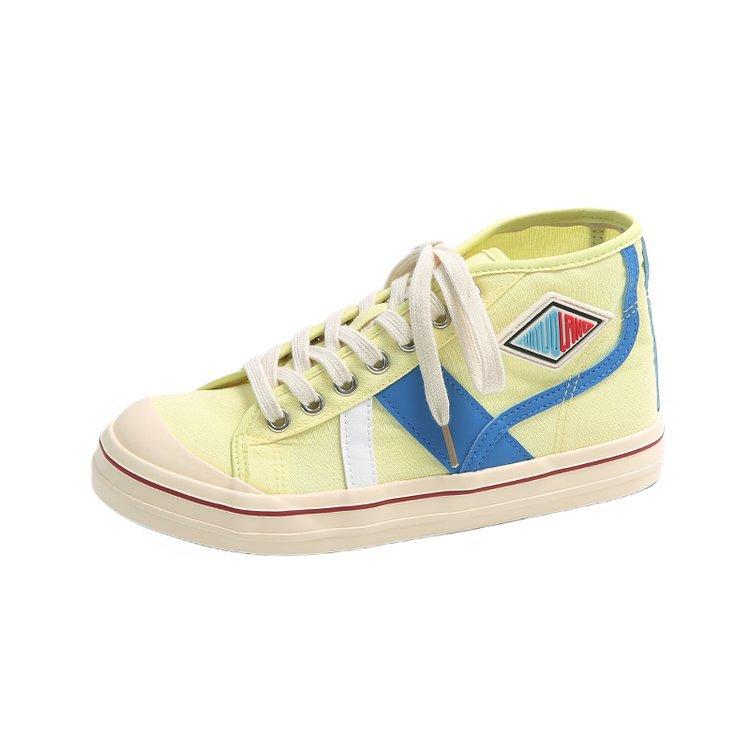 Foreign-style versatile and thin breathable German training canvas shoes for women's 2025 spring and summer new color matching ugly and cute platform