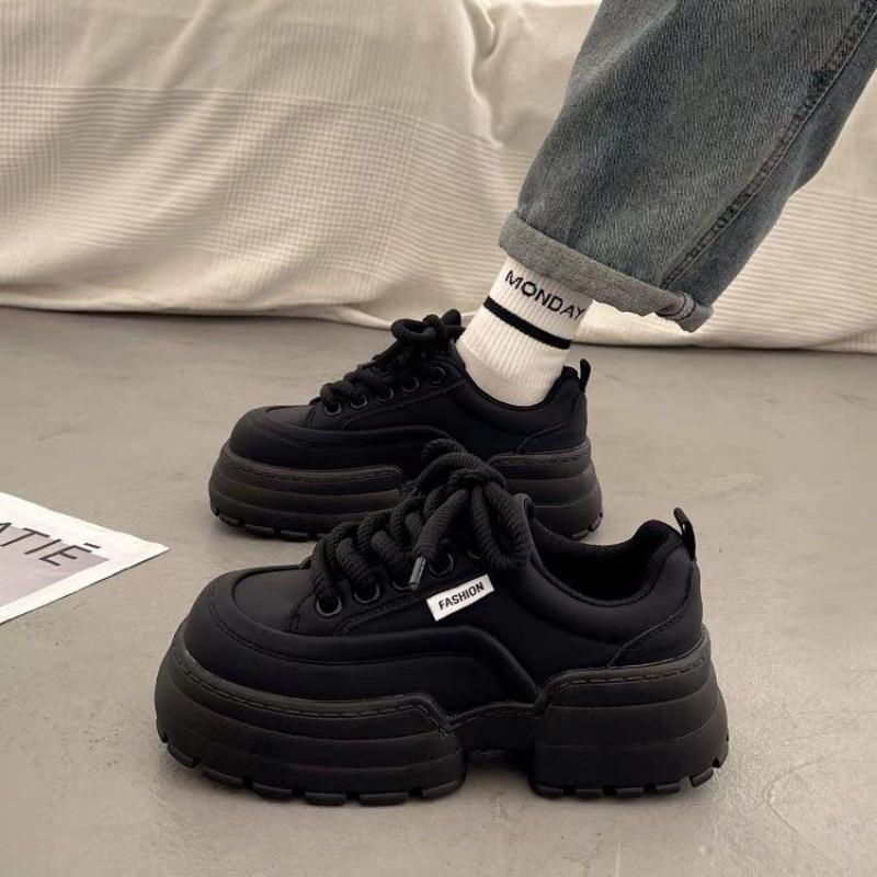 High-end thick-soled little white shoes women's spring versatile board shoes new height-increasing casual sports dad shoes