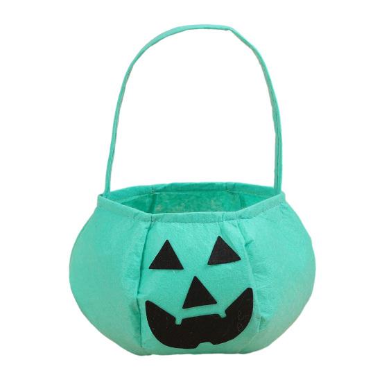 Halloween Pumpkin Candy Bag for Kids Reusable Non-Woven Trick or Treat Bucket Pumpkin