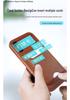 Magnetic Leather Flip Card Holder Stand for Apple 16 Phone