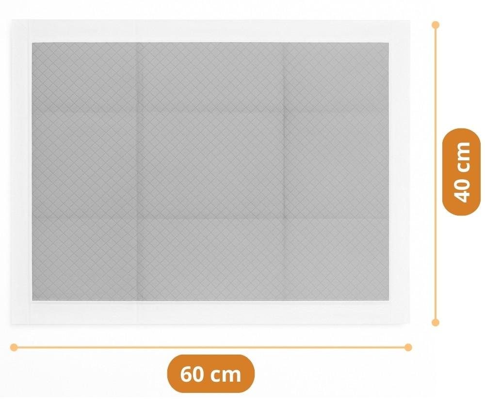 Absorbent mats for dogs, hygienic pads for training to pee, gray, 60x40, 50 pcs. PetJet