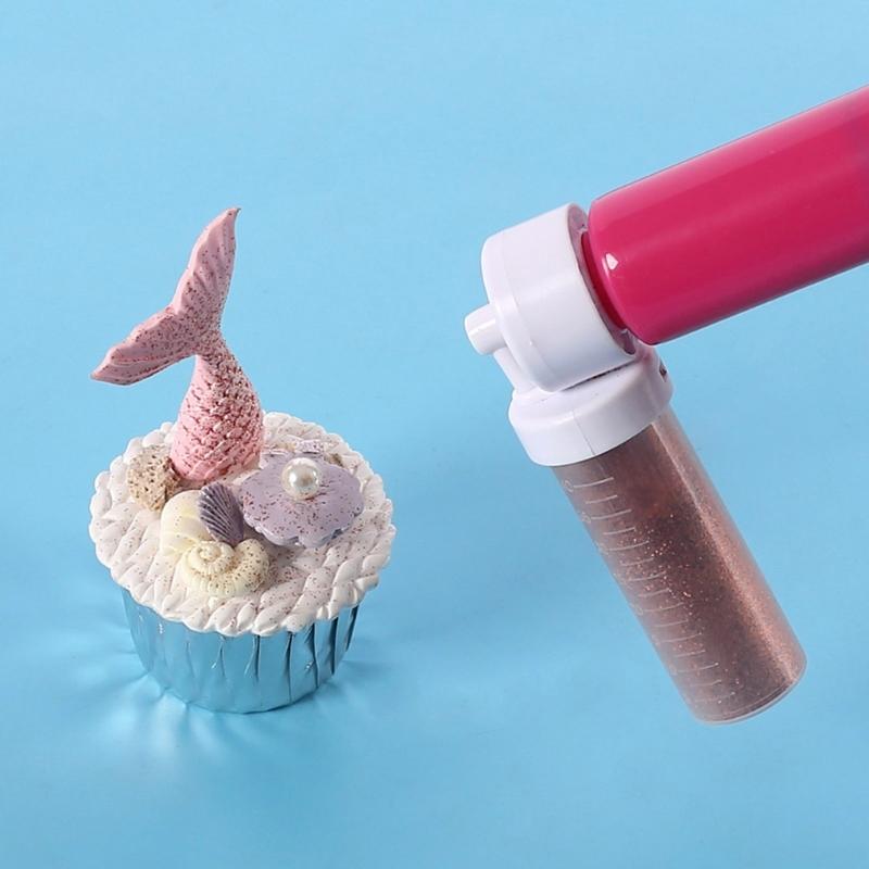 Manual Handheld Cake Decorating Sprayer For Effortlessly Baking With Adjustable Nozzle And Durable Plastic Design