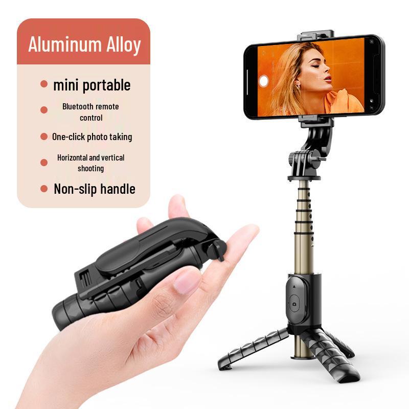 Q11 Bluetooth Selfie Stick & Tripod: Mobile Phone Remote Control, Multifunctional Aluminum Alloy Stand for Live Broadcasts.