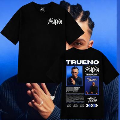 2025 Rapper Trueno Tour del Álbum Merch Camiseta Hombres Mujeres Manga Corta Camiseta Streetwear 100% Algodón Puro Camiseta de Ocio Y2k