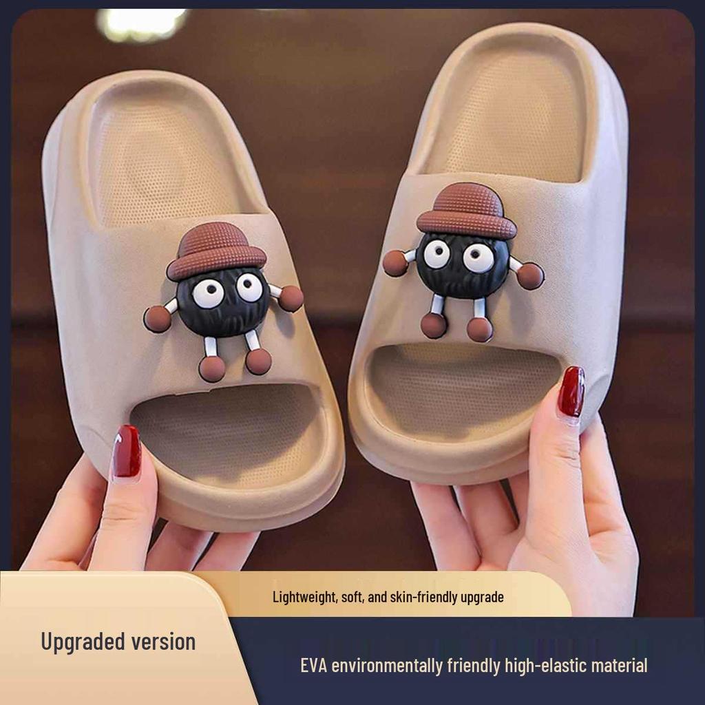 Kids Non-Slip Odorless EVA Slippers for Home Use - Squishy Feel Indoor Footwear for Men and Women
