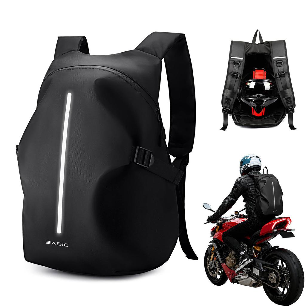 Waterproof Motorcycle Helmet Backpack - Large Capacity Travel Bag for Men & Women