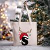 Christmas Letter Print Messenger Bag Student Casual Canvas Bag New