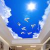 Ceiling Wallpaper Blue Sky And White Clouds Murals For Living Room Apartment Ceiling Wall Mural Wallpaper