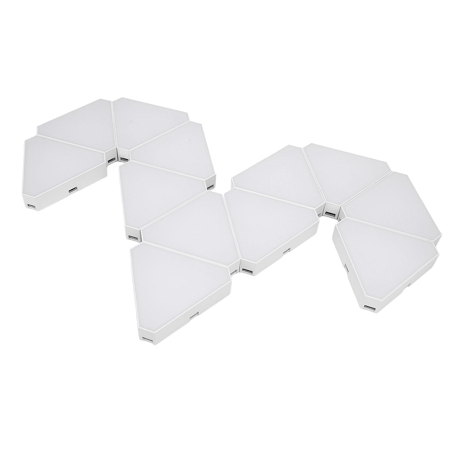 

Комплект из 12 светодиодных настенных светильников RGB с Wi-Fi синхронизацией музыки и изменением цвета с помощью голосового управления через приложение