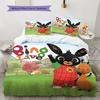 Bing Pattern Bedding,Quilt Set Quilt Cover Pillowcase Home Birthday Gift(1 * Duvet Cover + 2 * Pillowcase, Without Core)