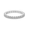 S925 Sterling Silver Women's Exquisite Pave Set Stackable Ring - Simple Oval/Square Design, Closed Style