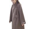 2025 Autumn/Winter Women's Hepburn-Style Stand-Collar Wool Cashmere Overcoat