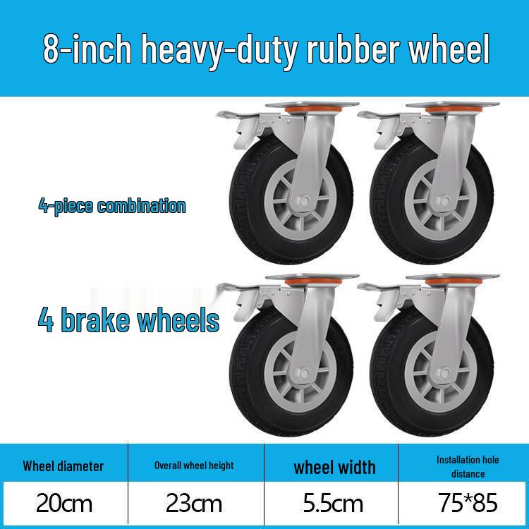 Heavy Duty Silent Swivel Caster Wheels (2-8 Inch) for Trolleys and Small Hand Trucks