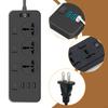 Power Strip Compact Office Simple Design Dorm Essentials Overload Protection Black