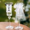 2Pcs Marriage Bride And Groom Wine Cups Wraps Champagne Glass Bottles Cover Wedding Table Decoration Bachelorette Party Supplies