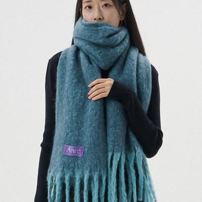 Ahre Boucle Oversize Brush Bold Muffler_TEAL