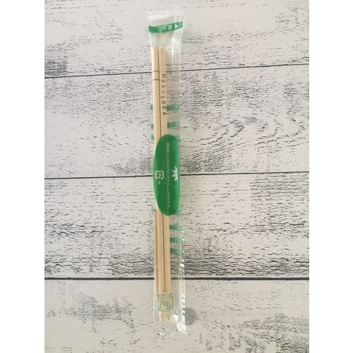 Yamato Bussan Disposable Bamboo Chopsticks, Round, with Toothpicks, Approx. 20cm Long x 5mm Diameter, Individually Wrapped for Hygiene, Can Be Used Wi