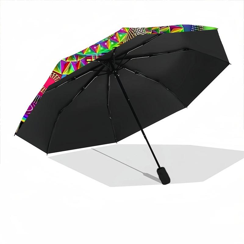 1pc Psychedelic Mandala Folding Umbrella, Durable, Suitable for Outdoor Activities or Rain, Suitable for Commuting yy251027097
