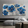 Canvas Poster, Abstract Blue Flowers Painting, Canvas Wall Art, Artwork Wall Painting For Living Room, Wall Decor, Home And Dormitory Decoration