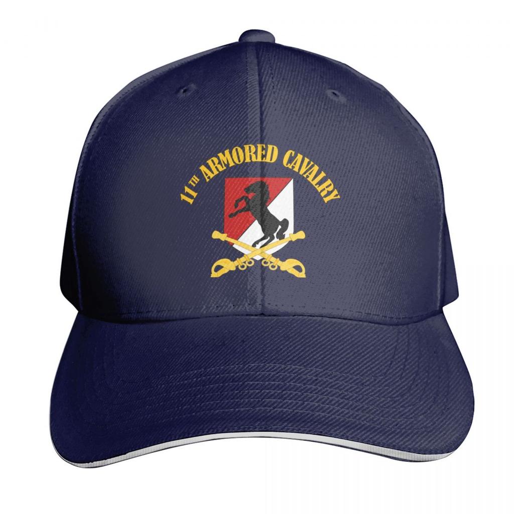 Th Armored Cavalry Veteran Baseball Cap Cotton Twill Breathable Contrast Two Tone Brim Snapback Flat Bill