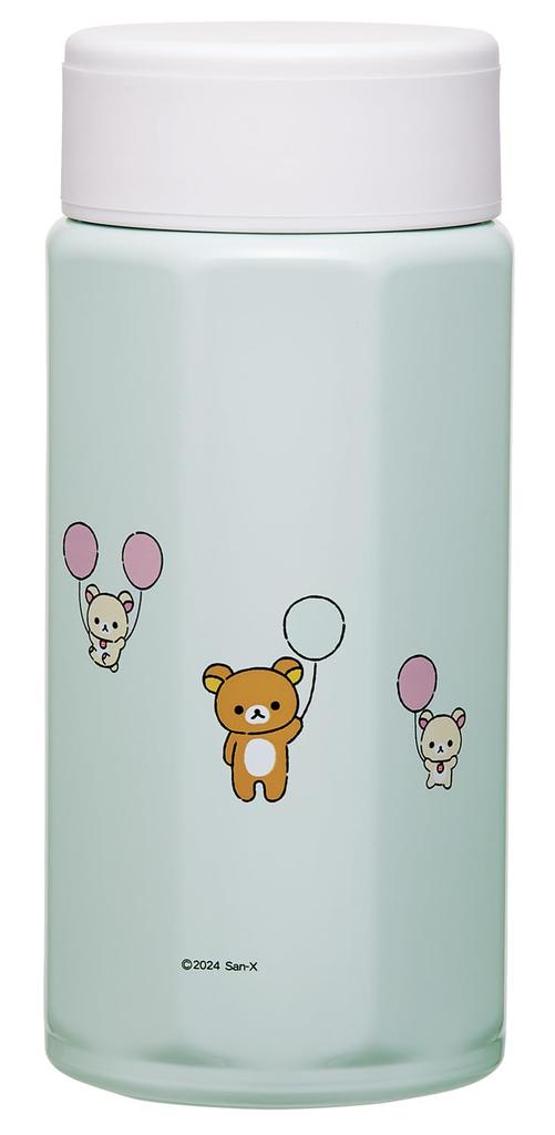 Skater Stainless Steel Mug Bottle 350ml Easy To Hold Octagonal Insulated Water Bottle Rilakkuma Fluffy Balloon STO469278