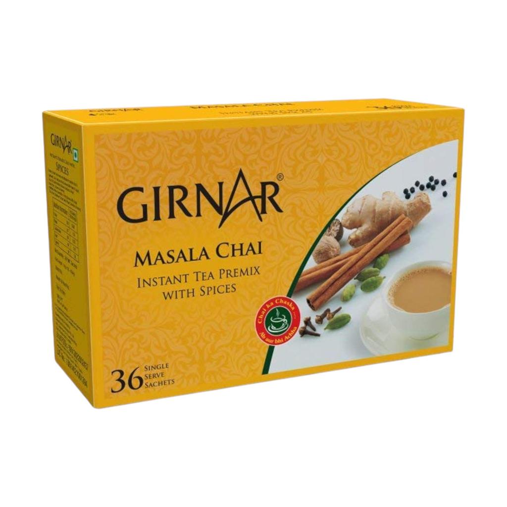Girnar Instant Chai Tea Premix Masala 36 Sachets X Pack Of 2 300g Authentic Spiced Beverage