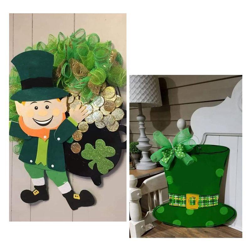 A60Z8 Roll St. Patrick's Day Poly Mesh Ribbon, Green White Wired Edge Ribbon 10 Inch X 30 Feet Poly Deco Mesh Ribbonmay