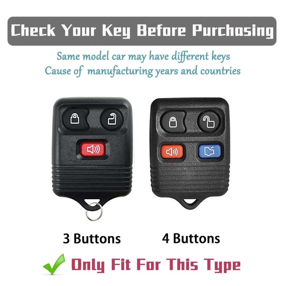 3/4 Buttons Silver Key Cover For Ford F150 F250 Focus Ranger Explorer Freestyle E150 Econoline For Lincoln Mercury TPU Case Bag